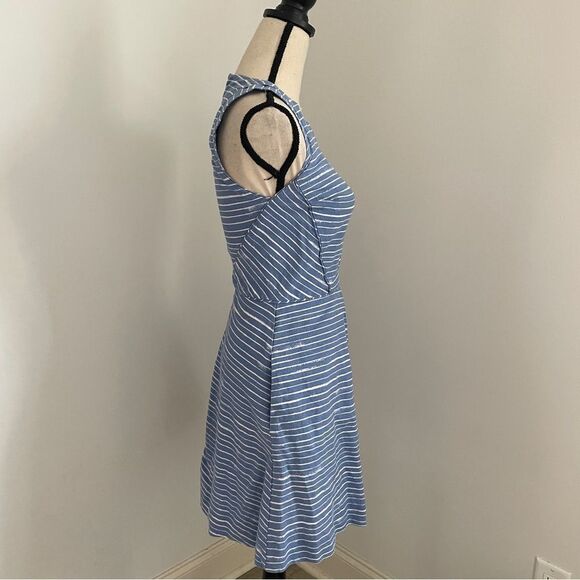 GAP Blue Knee Length Y2K Fit & Flare Sleeveless Dress sz 0 Preppy Fishermancore - Picture 2 of 16